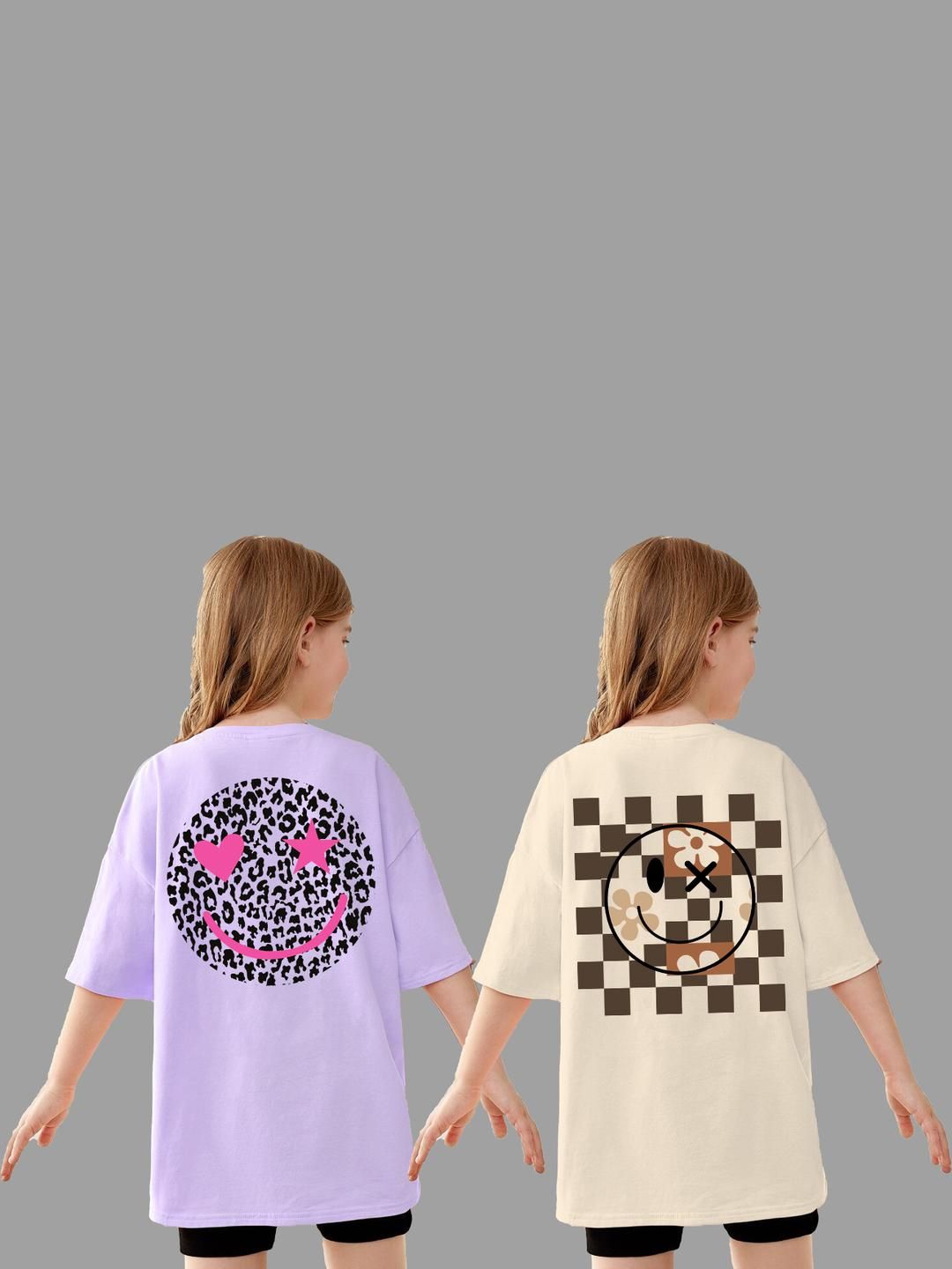 KEESOR Girls Lavender Tshirts