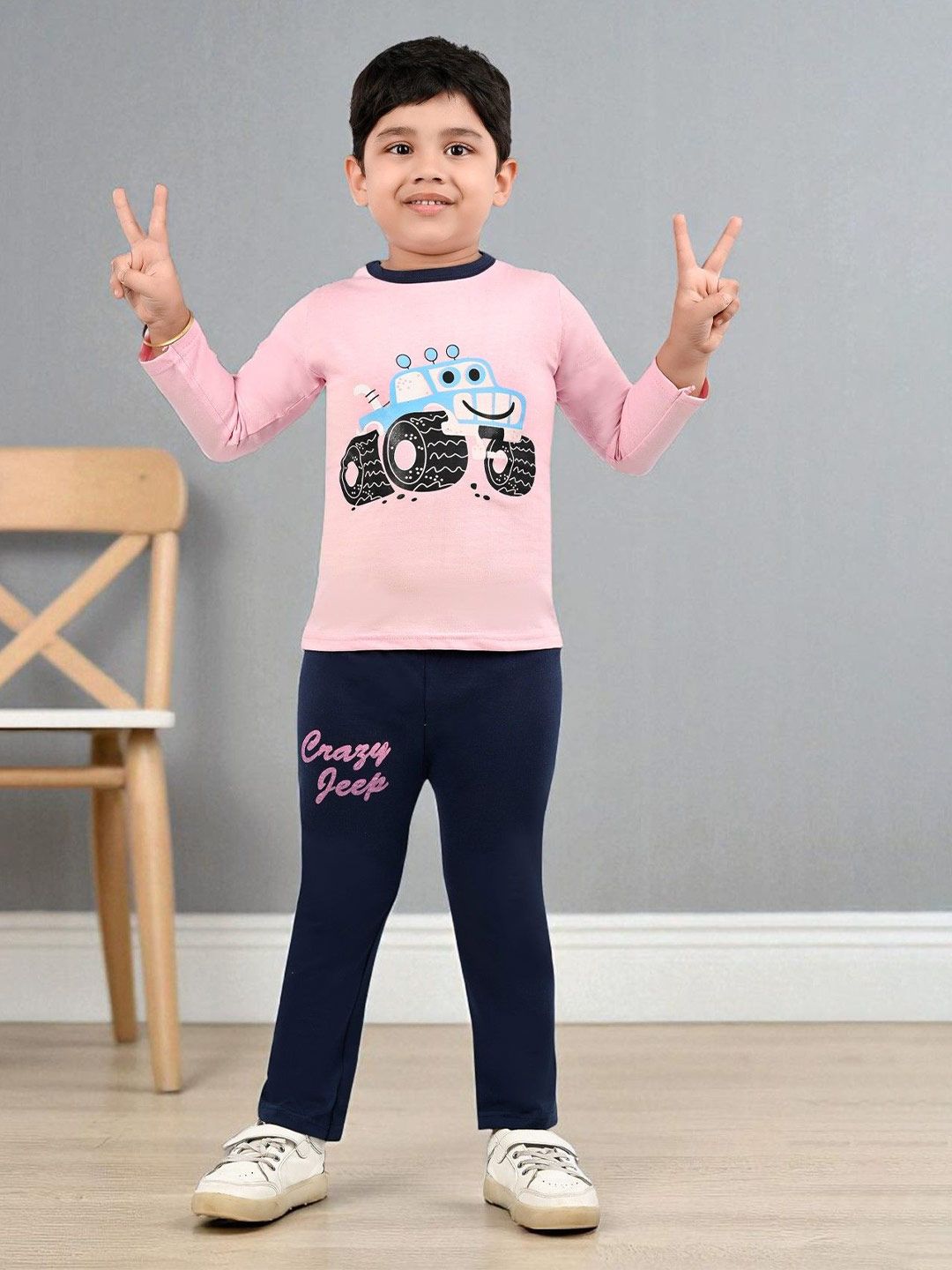 NEW GEN Boys Printed Long Sleeves T-shirt With Trousers-image-38