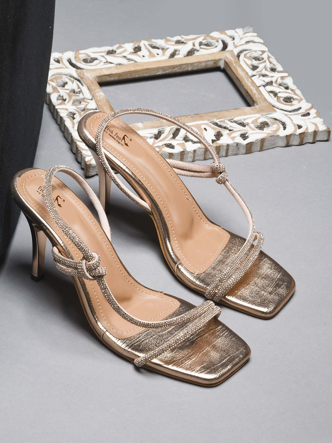 Froh Feet Women Embellished Party Stiletto Heel Sandals-picture-34