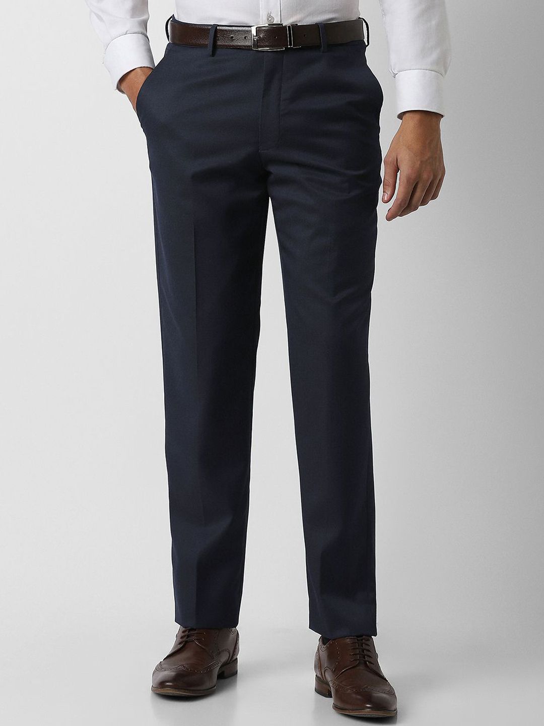 Van Heusen Men Regular Fit Mid-Rise Formal Trousers-picture-49