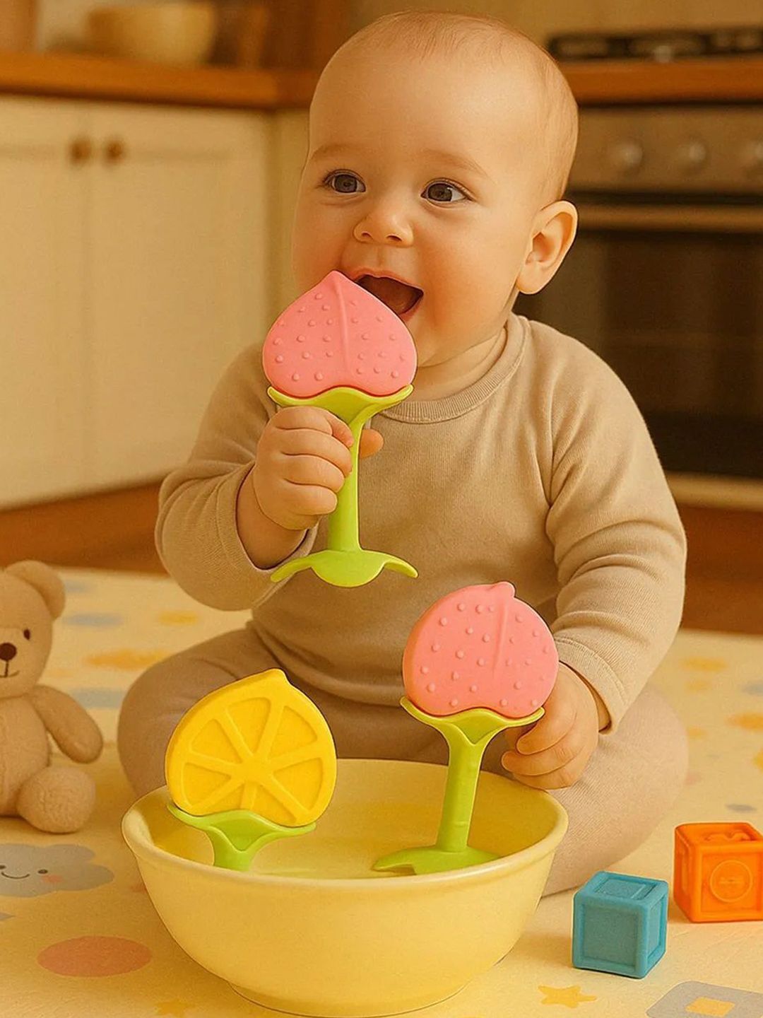 NeonateCare Infants Set Of 2 BPA Free Silicone Teether & Fruit Feeder-picture-28