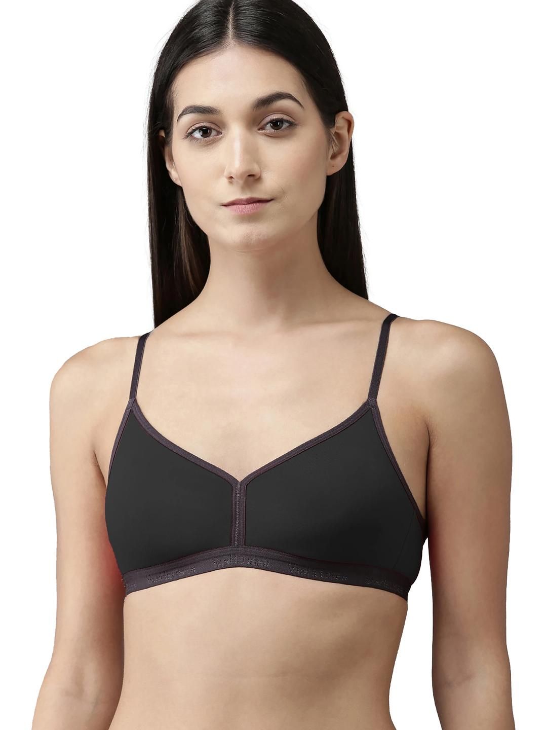Samvar Black Cotton Non-Wired Non Padded Minimizer Bra-picture-11