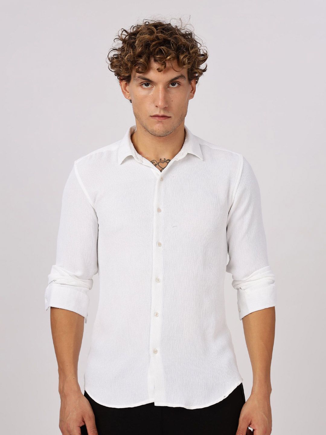 THE BEETEL HOUSE Men Textured Regular Slim Fit Casual Shirt-picture-10