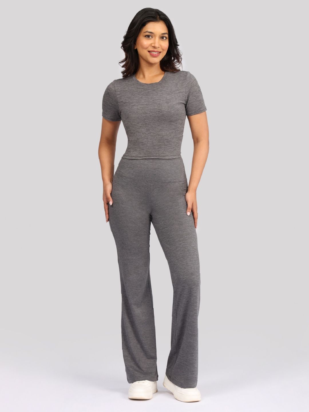 Blissclub AirMelt Women Relaxed Flared Silhouette High-Rise Trousers-picture-34