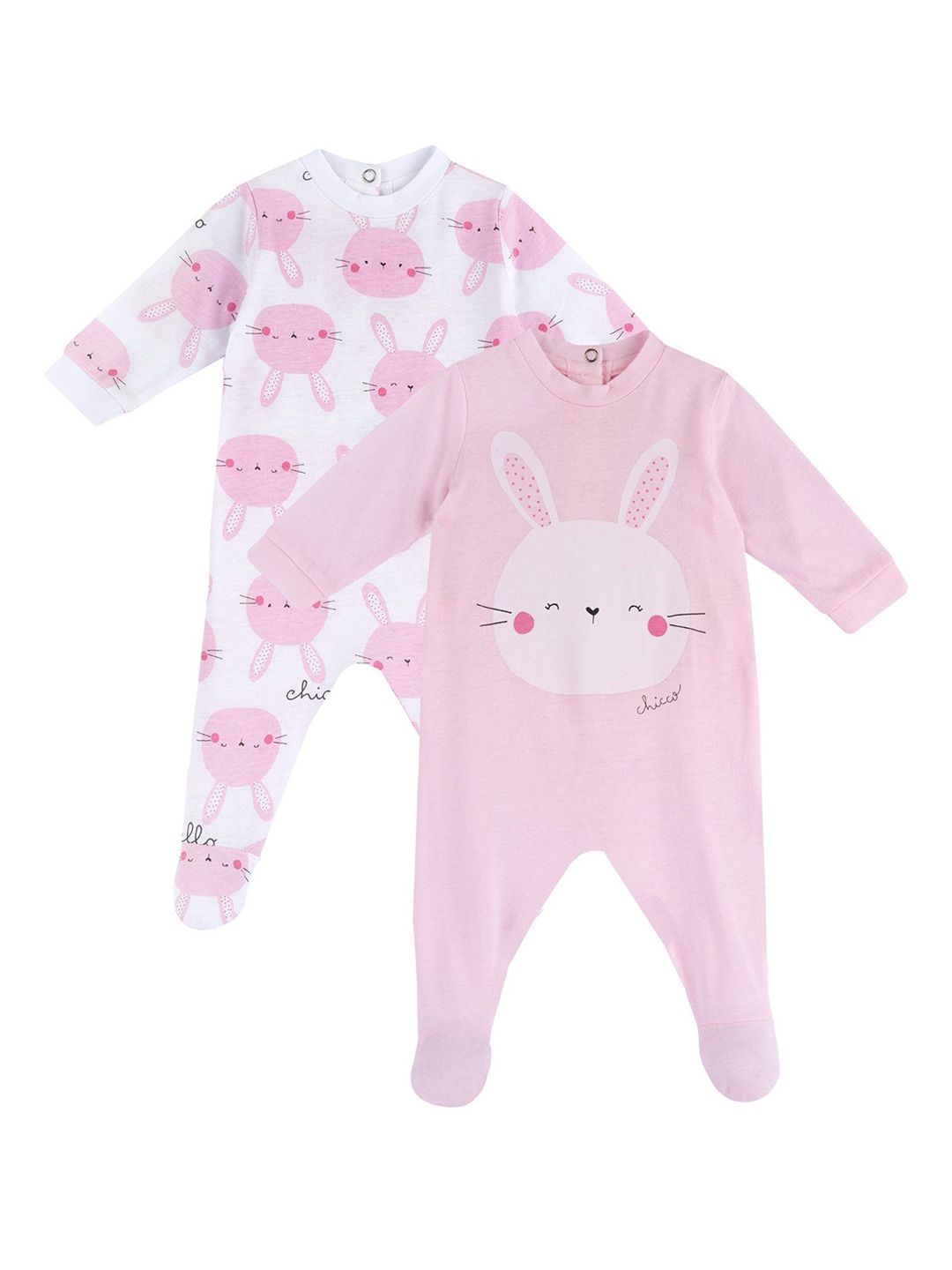 Chicco Kids Pack of 2 Printed Cotton Sleepsuit-picture-57