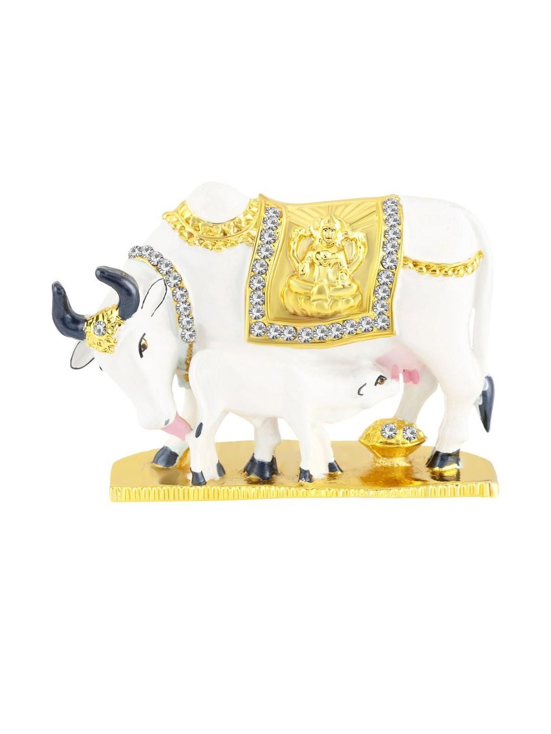Kulin Metal Kamdhenu Cow with Om Idol-picture-26