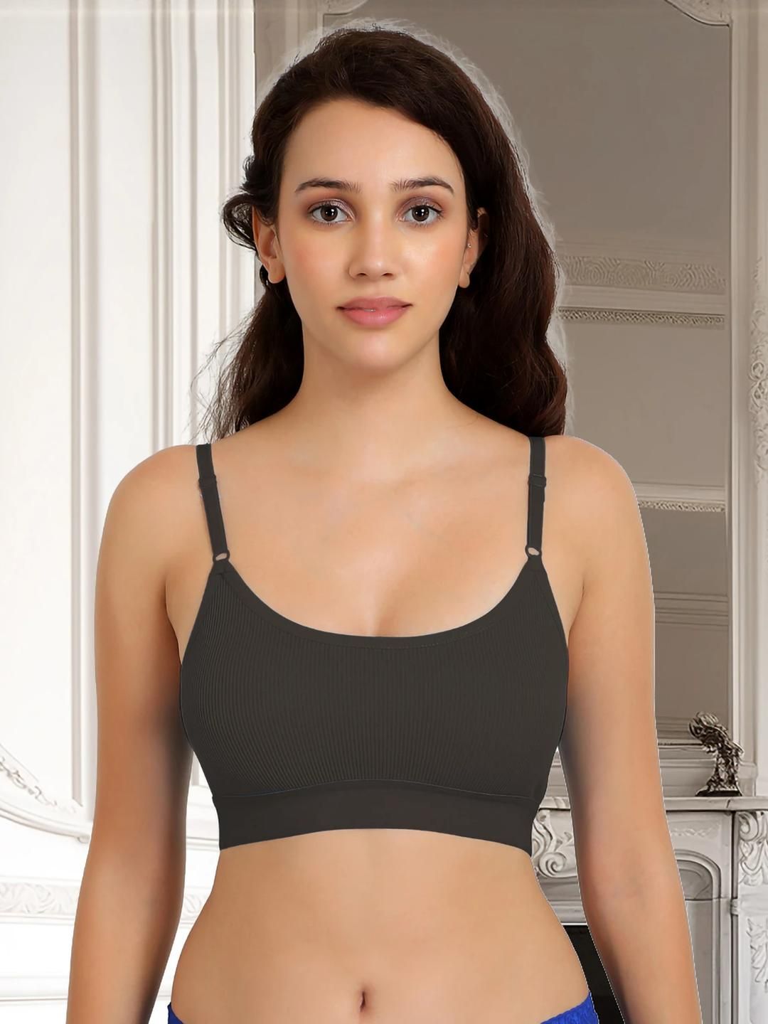 Samvar Black Cotton Non-Wired Non Padded Minimizer Bra-picture-32