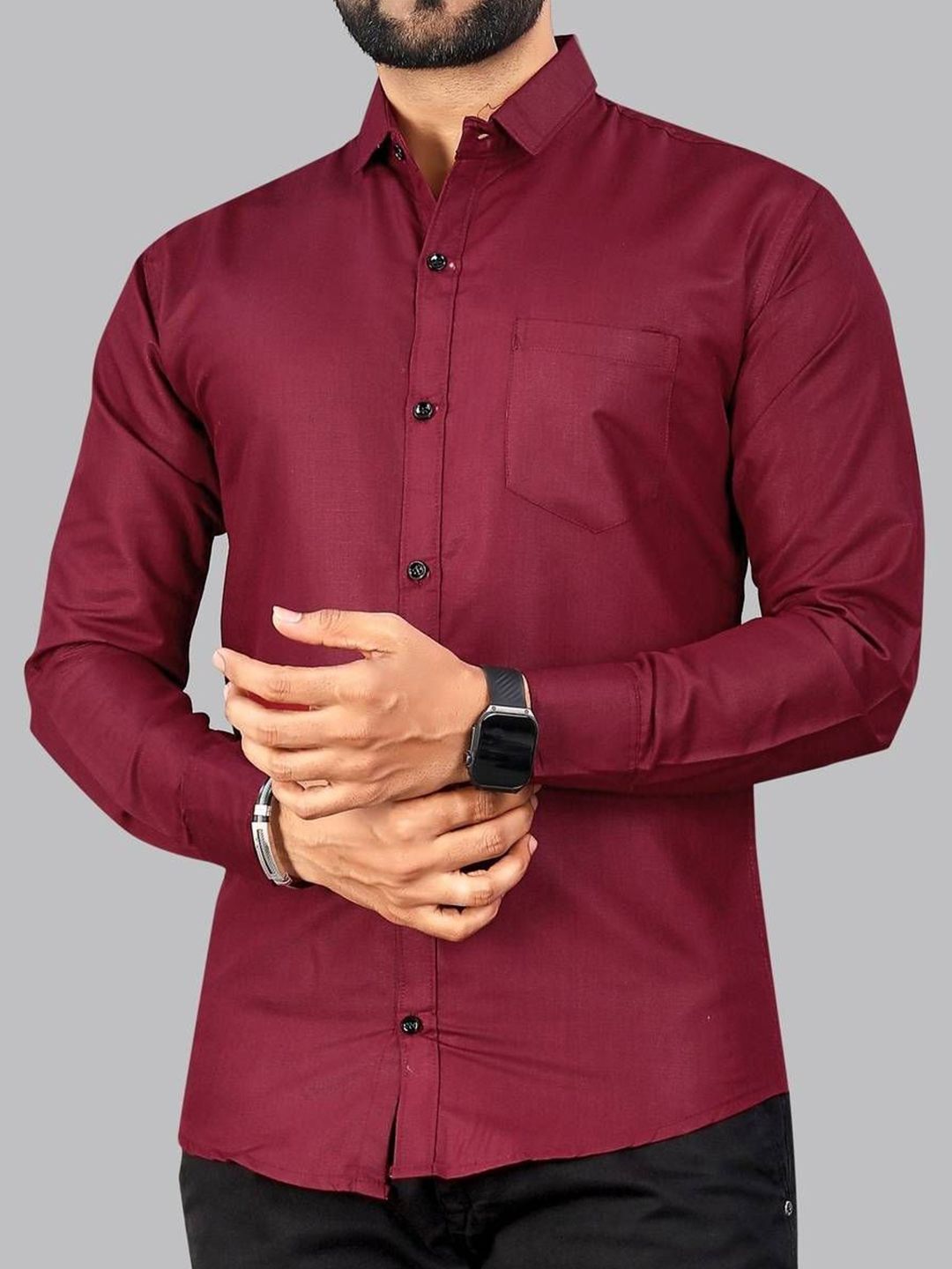 IKON FASHION Original Spread Collar Long Sleeves Regular Fit Cotton Casual Shirt-picture-28