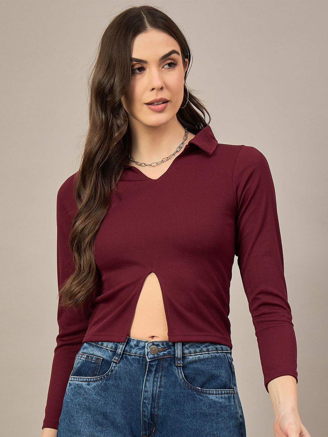 r.code by the roadster life co. R.Code by The Roadster Life Co.Women Solid Top-picture-24