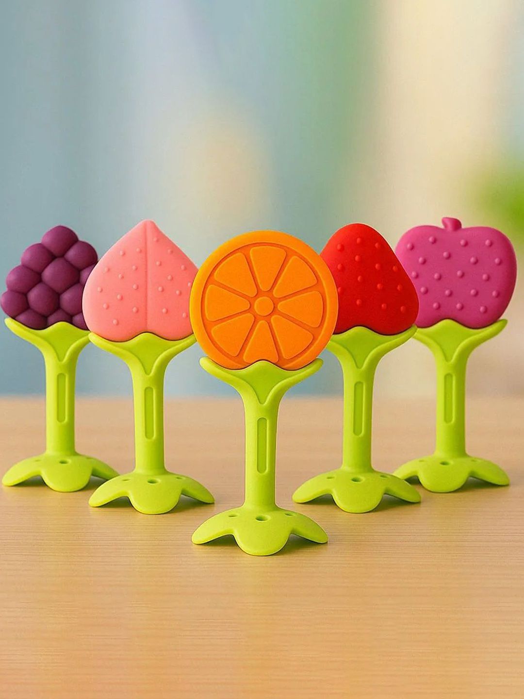 NeonateCare Infants Set Of 2 BPA Free Silicone Tree Shape Teether-picture-10