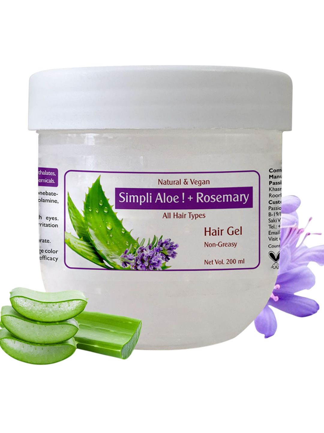 Passion Indulge Simpli Aloe & Rosemary Hair Gel - 200 ml-image-44