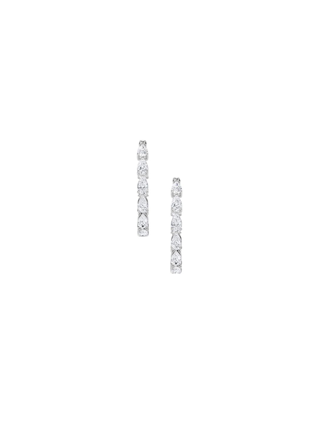 LUNA Women White Gold Lab Grown Diamond Hoop & Huggie Earrings I 14 kt-picture-43