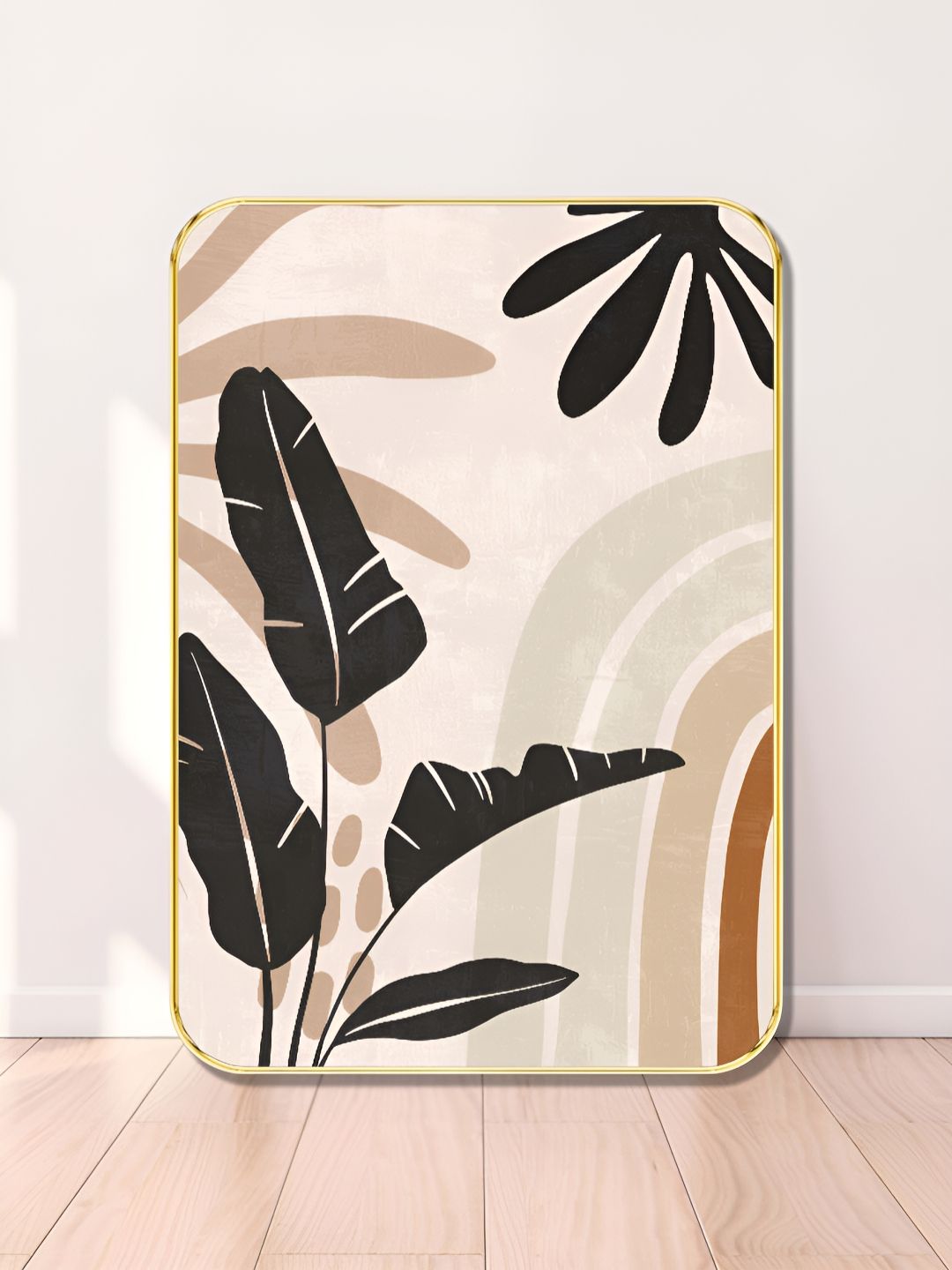 Livin'luxe Beige & Black Floral And Botanical Wooden Wall Art-picture-38