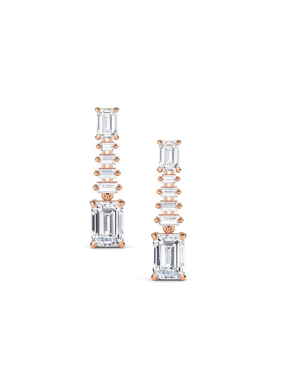 LUNA Women Rose Gold Lab Grown Diamond Drop Earrings I 14 kt-picture-39