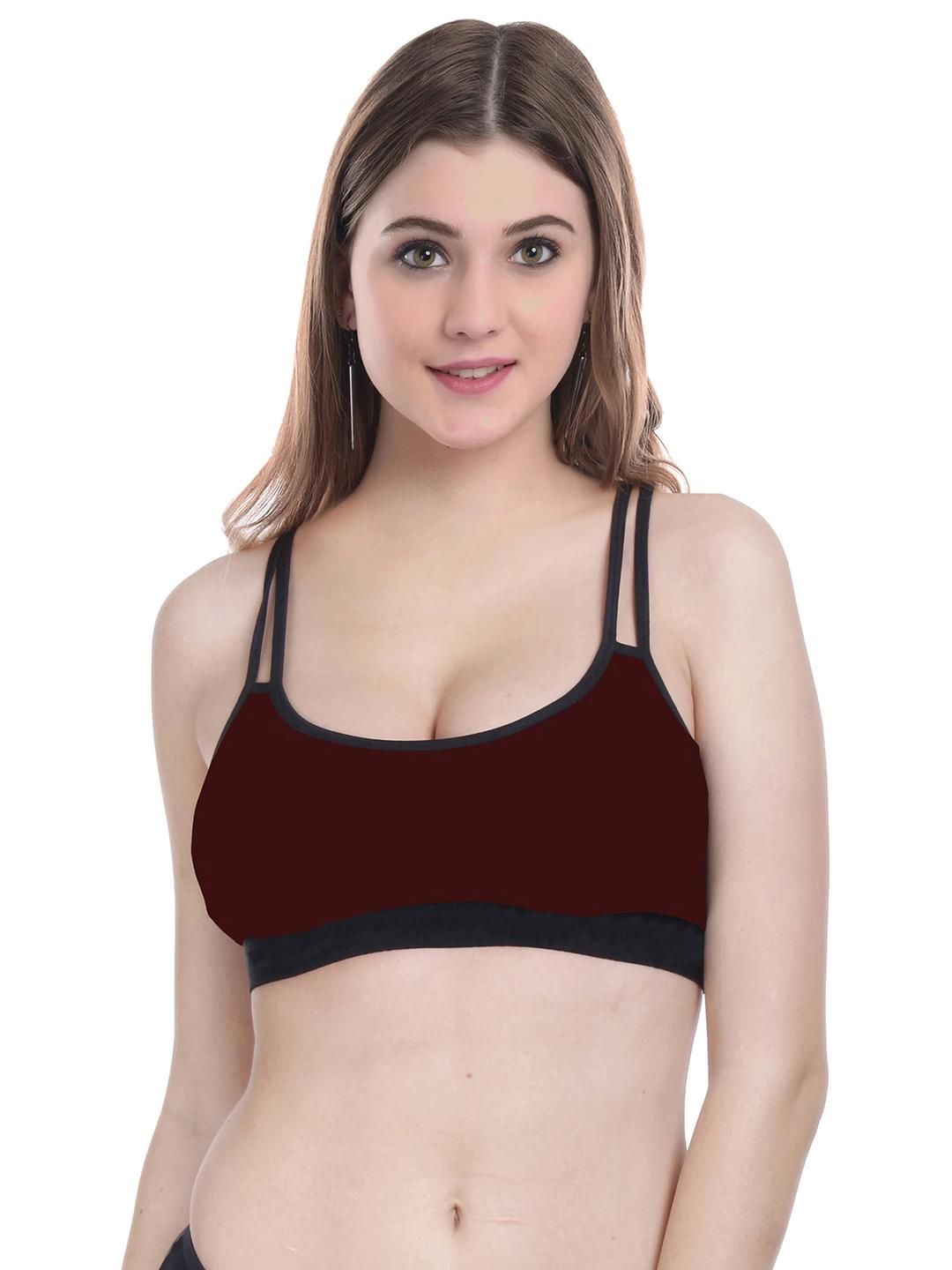 Samvar Maroon Cotton Non-Wired Non Padded Minimizer Bra-picture-39
