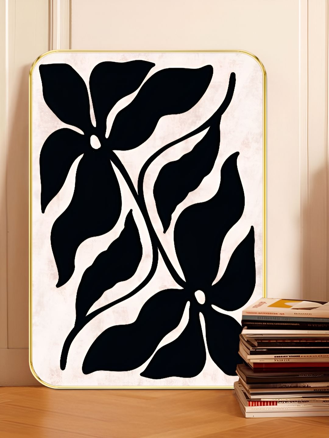 Livin'luxe White & Black Floral and Botanical Wooden Wall Art-picture-13