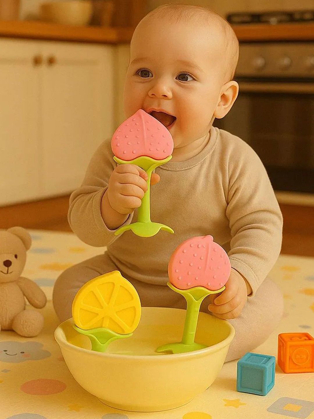 NeonateCare Infants Set Of 2 BPA Free Silicone Teether & Fruit Feeder-image-33