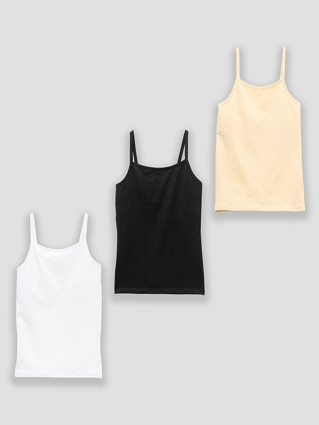 YUV Girls Pack of 3 Round Neck Padded Camisoles-picture-14