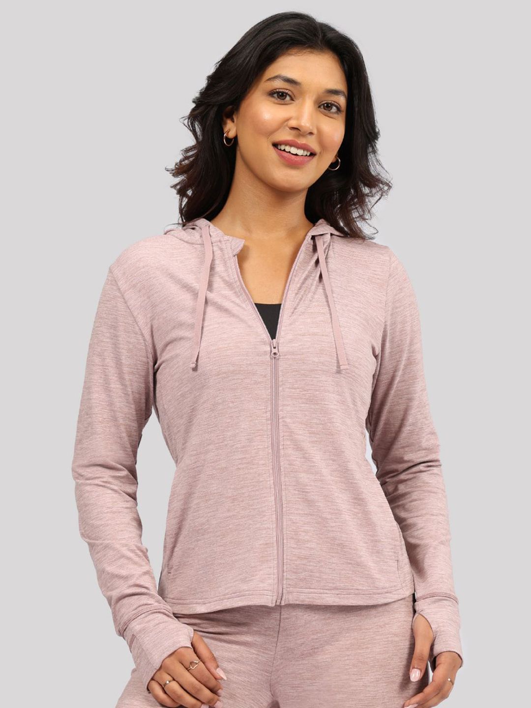Blissclub Women Hooded Lightweight Training or Gym Sporty Jacket-picture-31