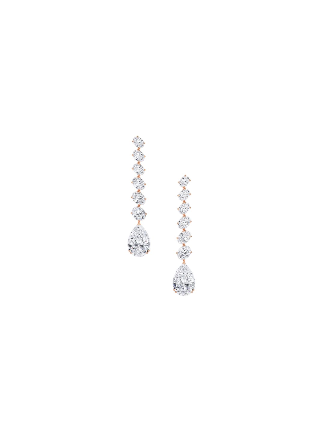 LUNA Women Rose Gold Lab Grown Diamond Drop Earrings I 14 kt-picture-32
