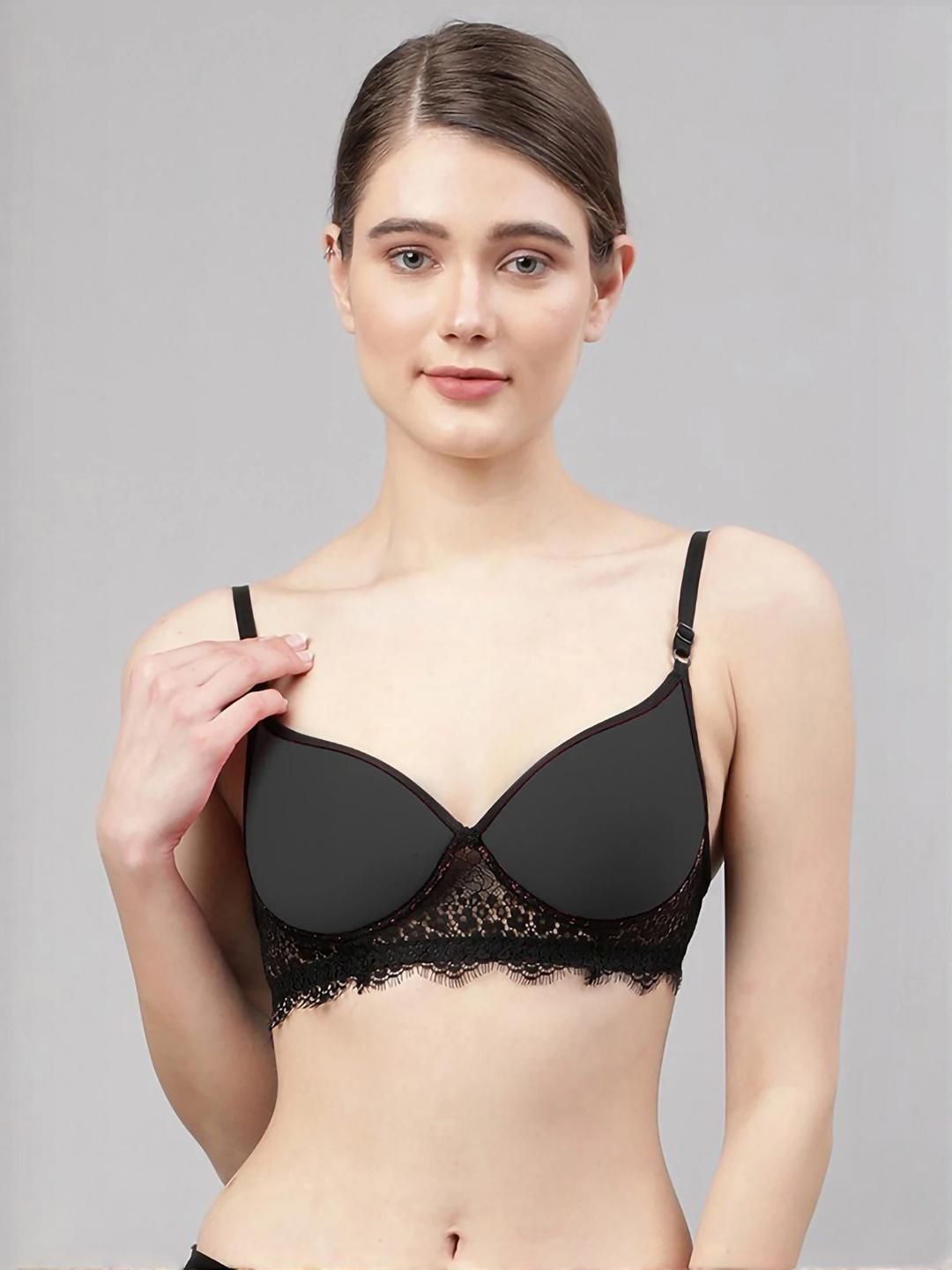 Samvar Black Cotton Non-Wired Non Padded Minimizer Bra-picture-30