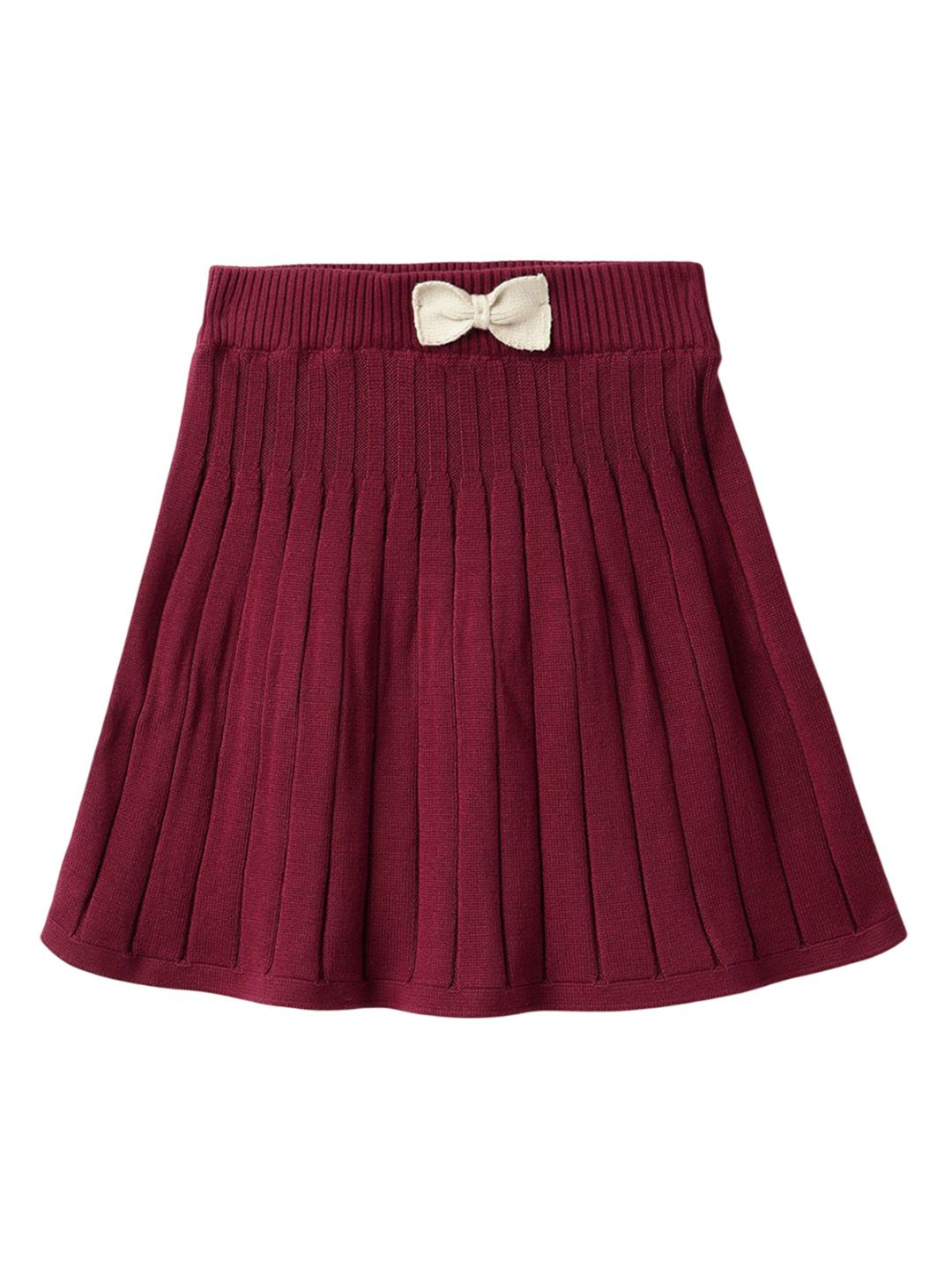 United Colors of Benetton Girls Pure Cotton Plated Skirt With Bow-picture-15