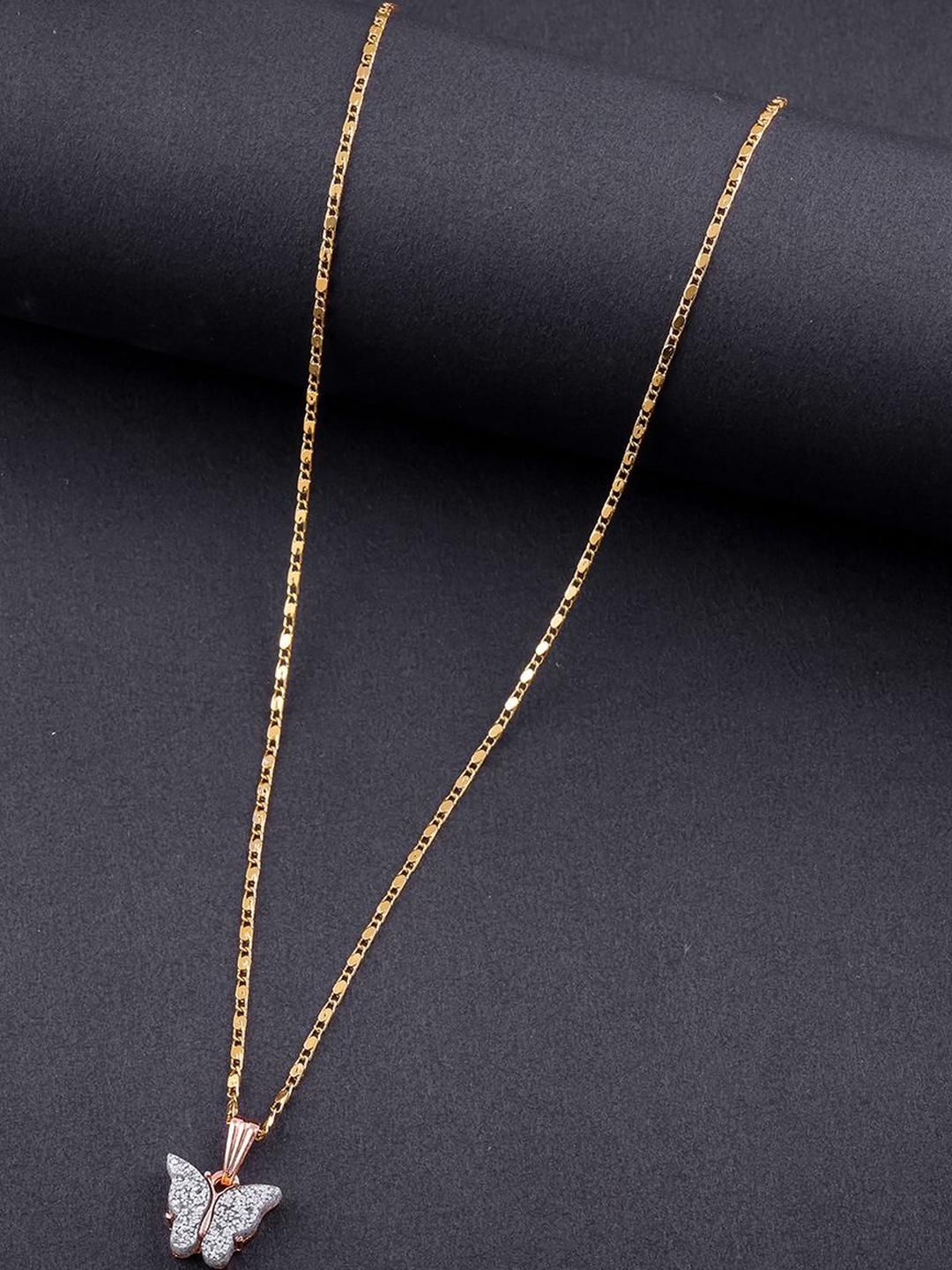 dressberry Elegant Gold-Plated Chain with Butterfly Pendant-picture-22