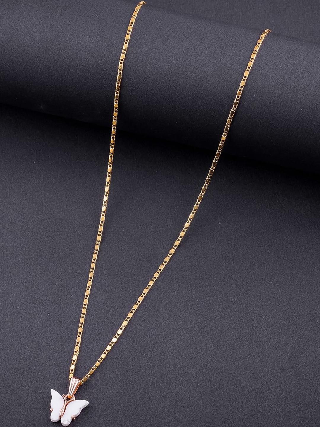 dressberry Elegant Gold-Plated Chain with Butterfly Pendant-picture-18