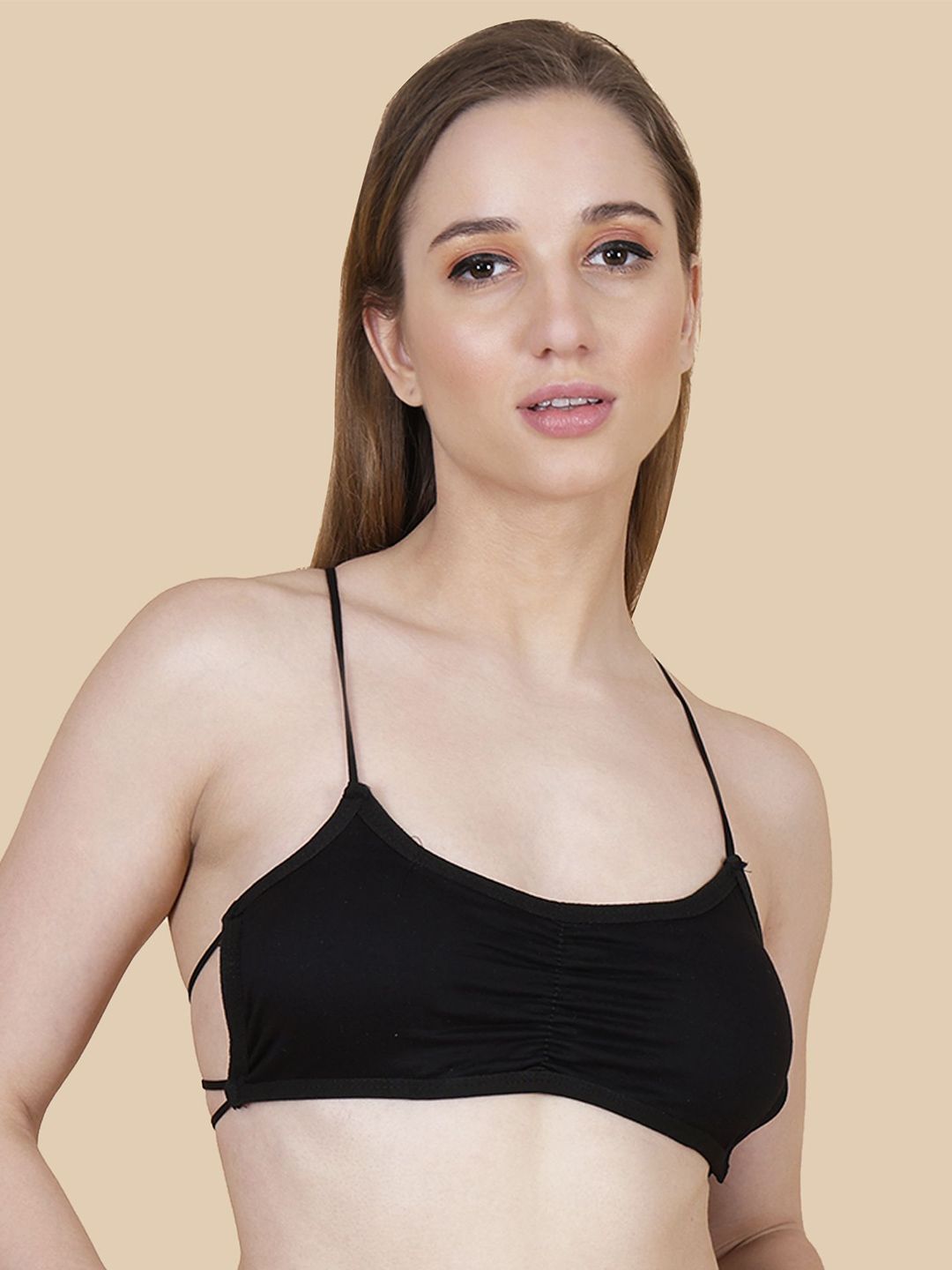 ComfyStyle Strappy Full Coverage Removable Padding Bralette Bra-picture-39