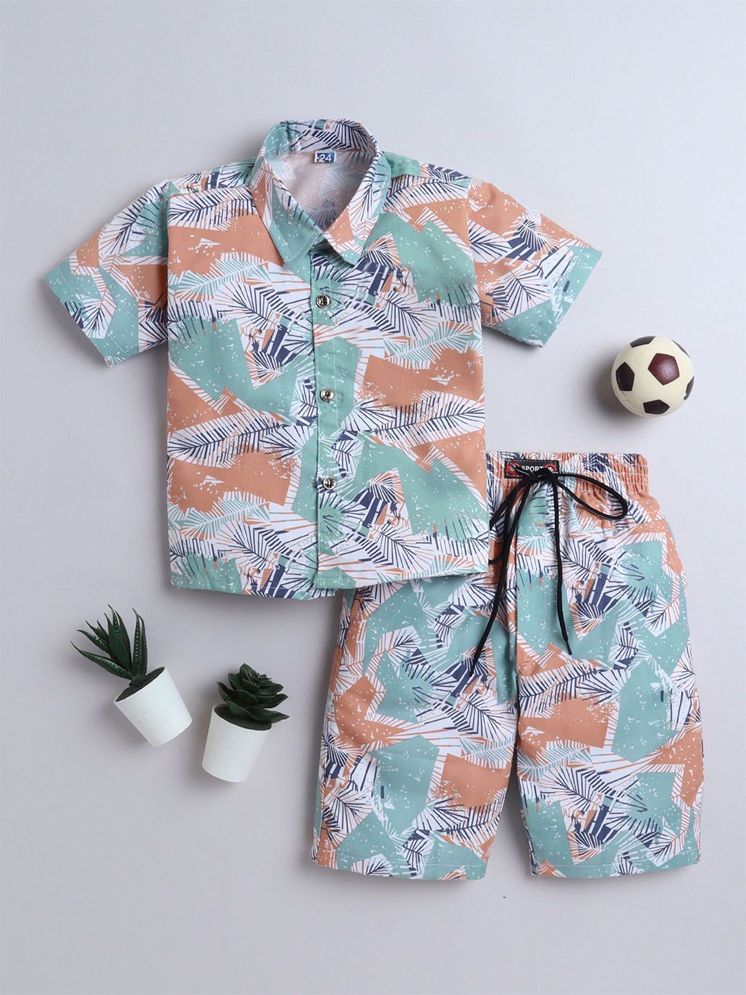 BAESD Boys Printed Shirt with Shorts-picture-22