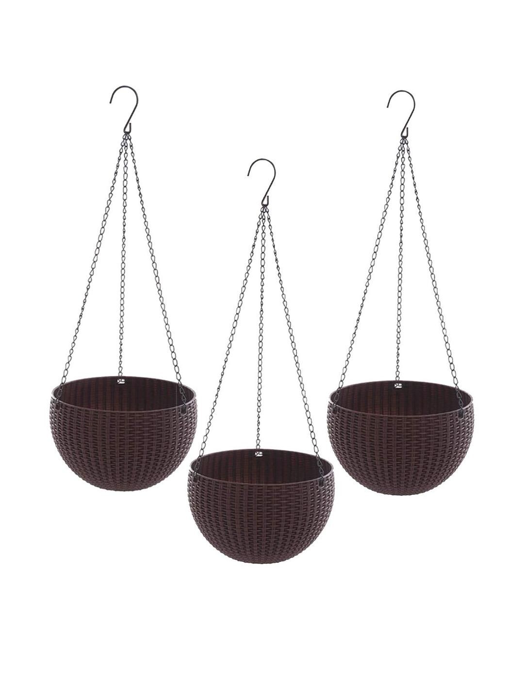 Rattan Hanging Planters Pot with Metal Hanging Chain