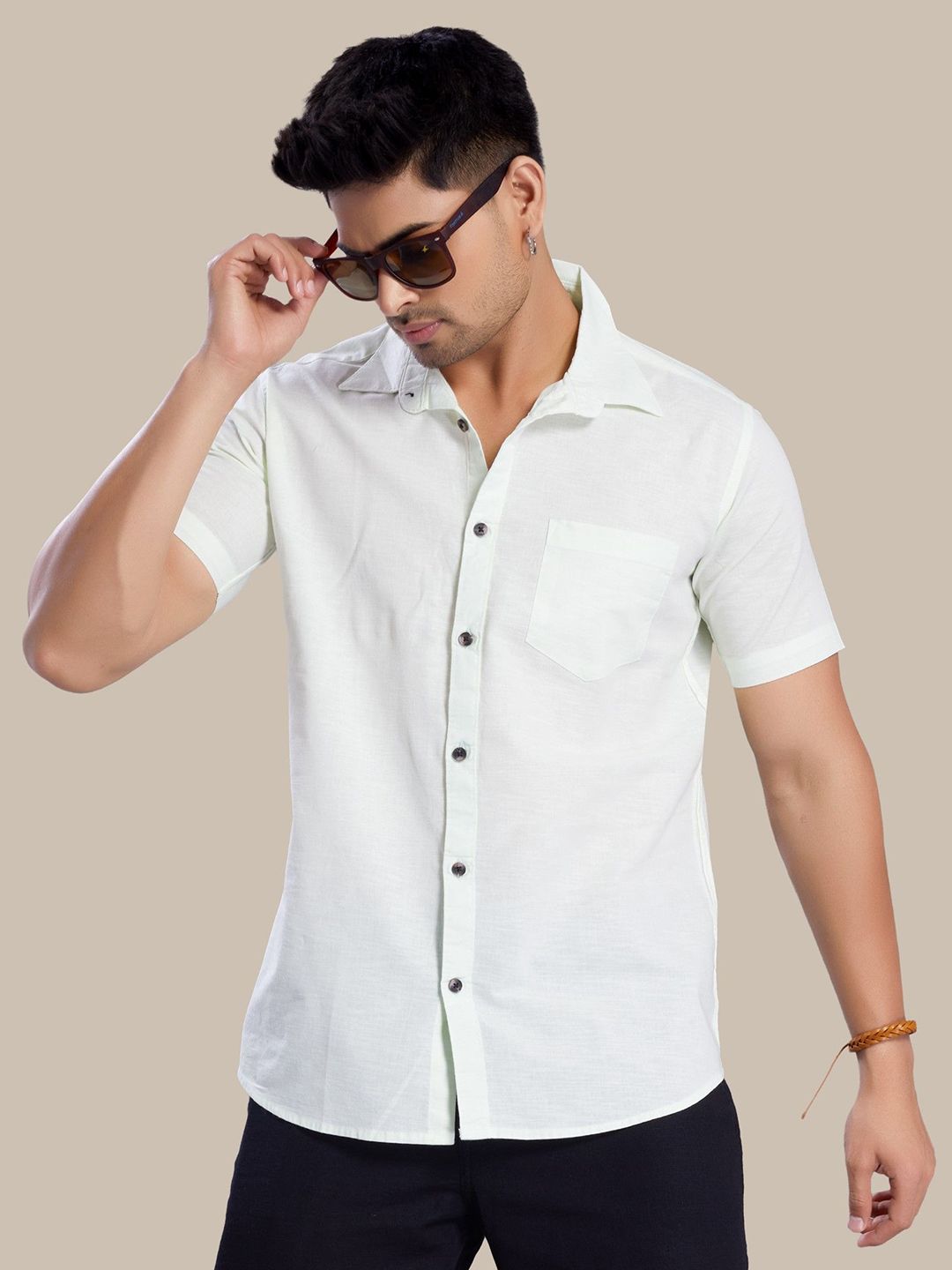 THE BEETEL HOUSE Men Club Spread Collar Relaxed Fit Cotton Casual Shirt-picture-22