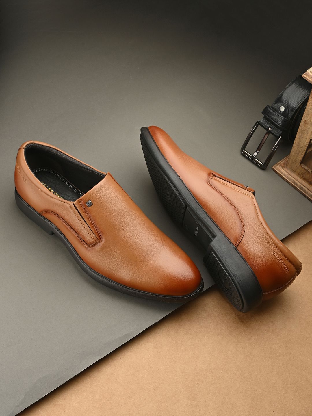 Valentino Men Leather Formal Loafers-image-49