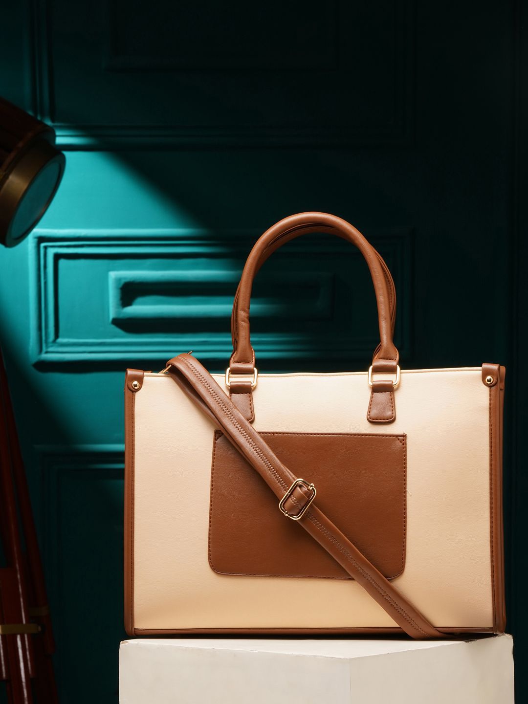 ALL ABOUT HER Women PU Structured Tote Bag-picture-35