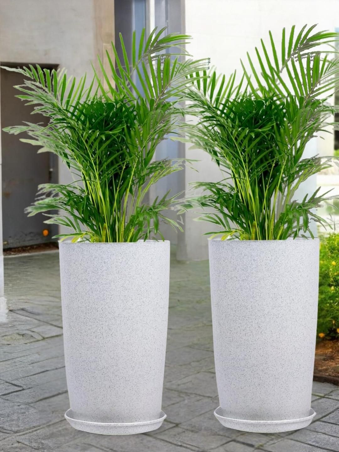 18 Inch Tower Pots with Saucer Tray Planter-image-2
