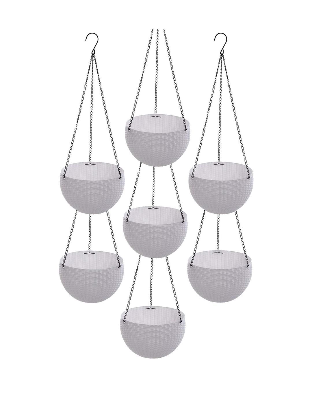 Rattan Hanging Planters Pot with Metal Hanging Chain-image-19