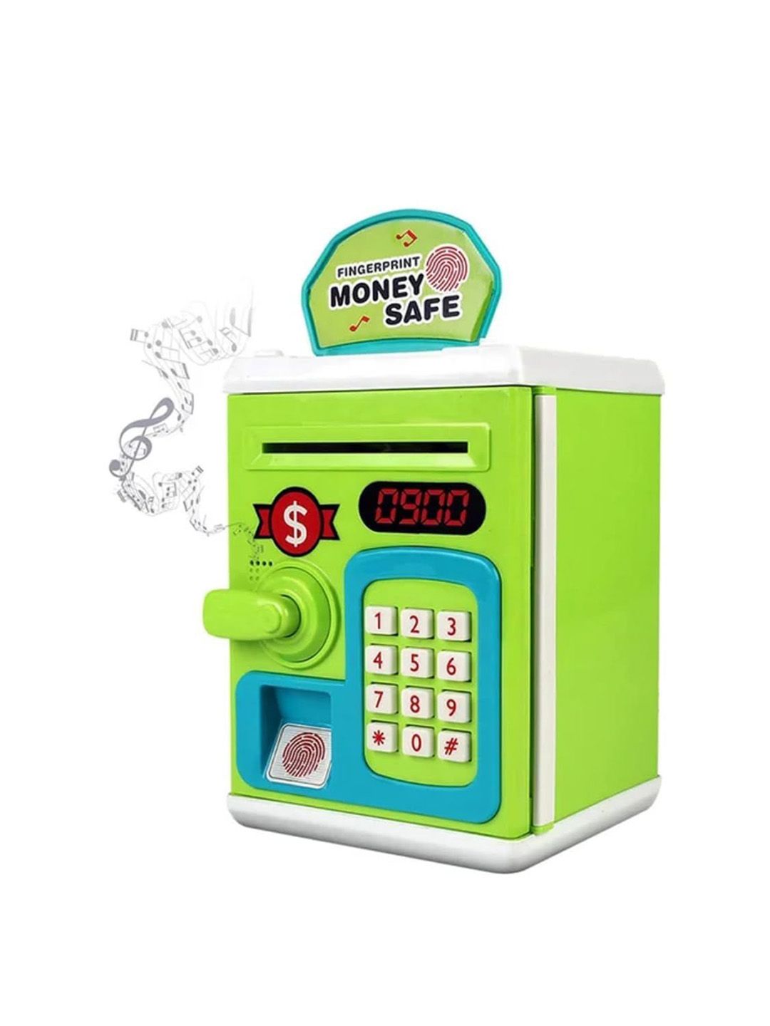 Kidoyz Green & Blue Curio Money Safe Piggy Bank-image-25
