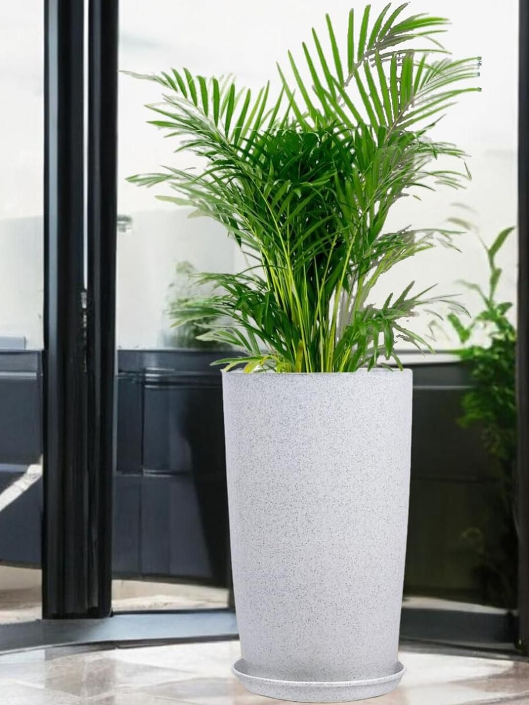 go hooked 18 Inch Tower Pots with Saucer Tray Planter-picture-18