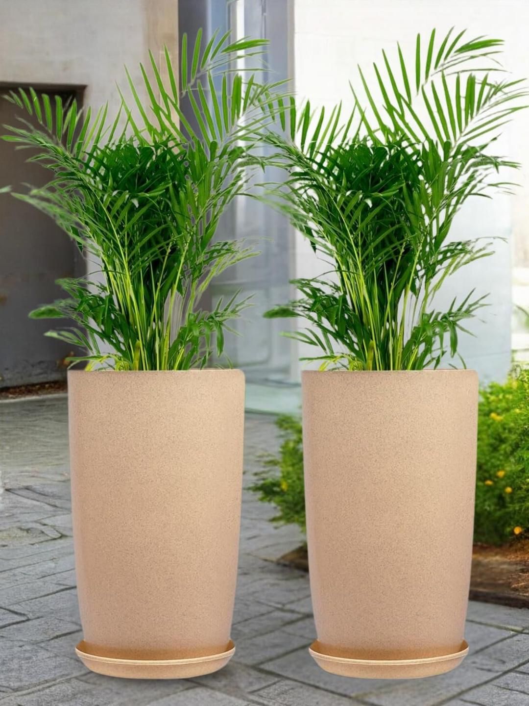 go hooked 18 Inch Tower Pots with Saucer Tray Planter-picture-18