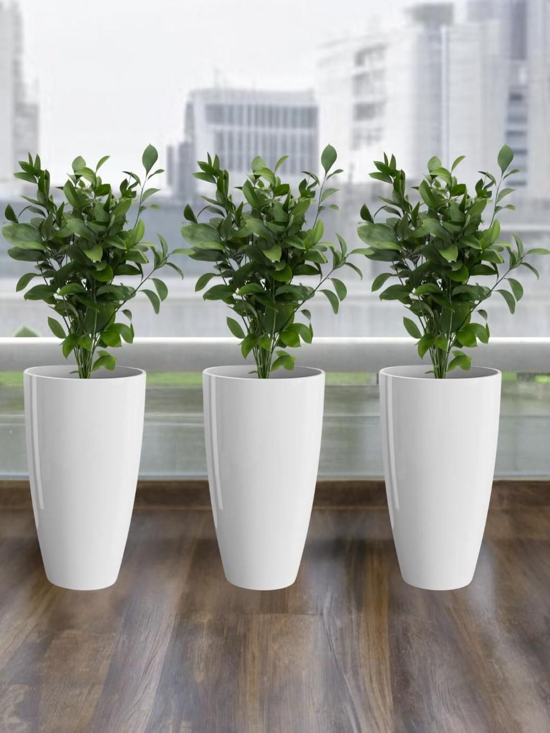 14 Inch Tower Pots for Indoor & Outdoor Plants set of 3