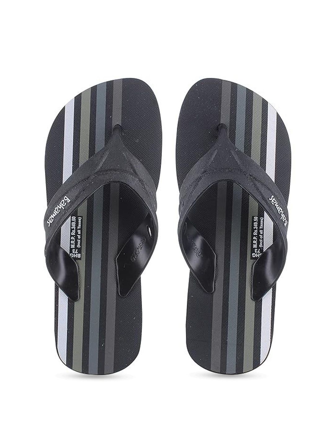 Bahamas Men Striped Rubber Thong Flip-Flops-picture-45