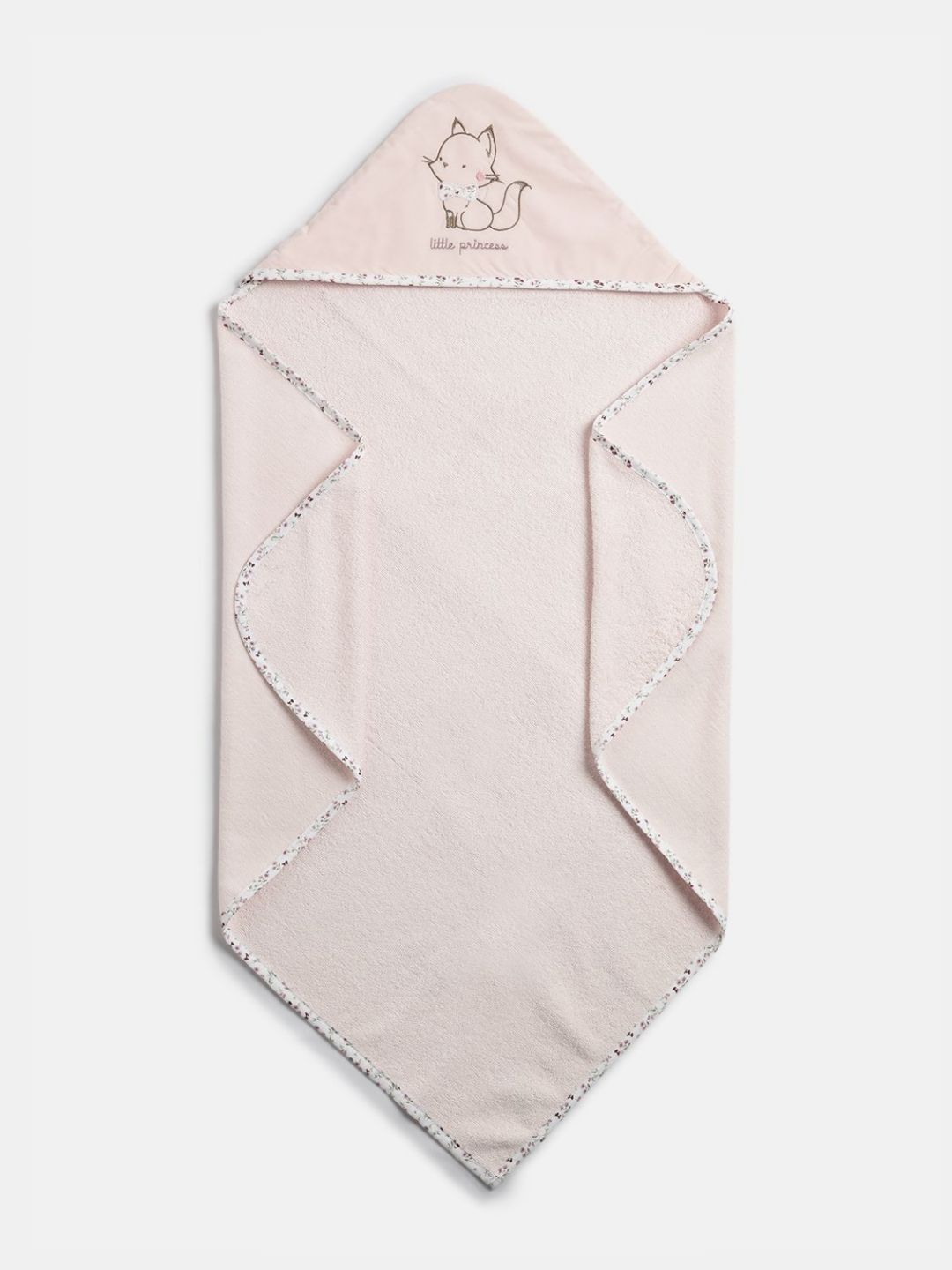 Chicco Pink Printed Cotton 380 GSM Bath Towel-image-3