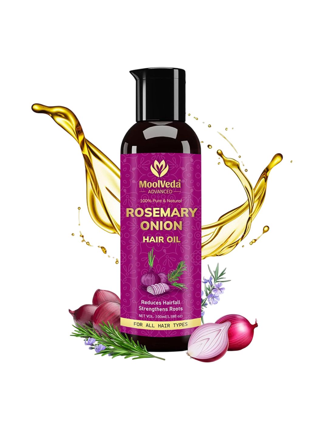 MOOLVEDA Rosemary Onion Hair Oil- 100 ml-picture-5