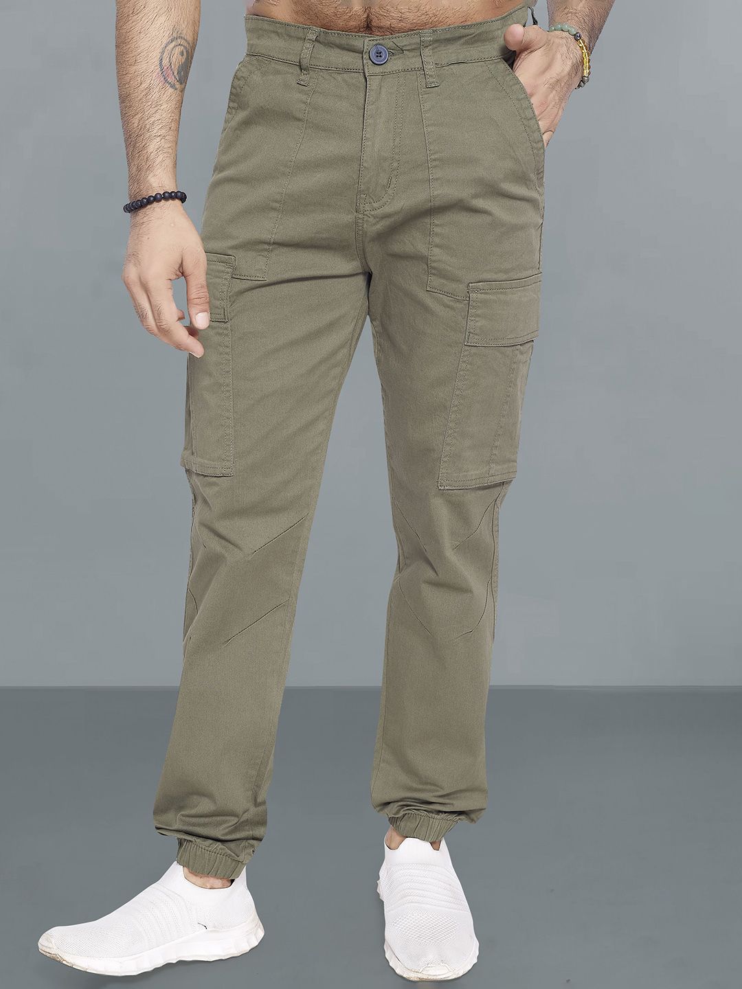 THE BEETEL HOUSE Men Solid Relaxed Straight Leg Mid-Rise Regular Fit Trousers-picture-21