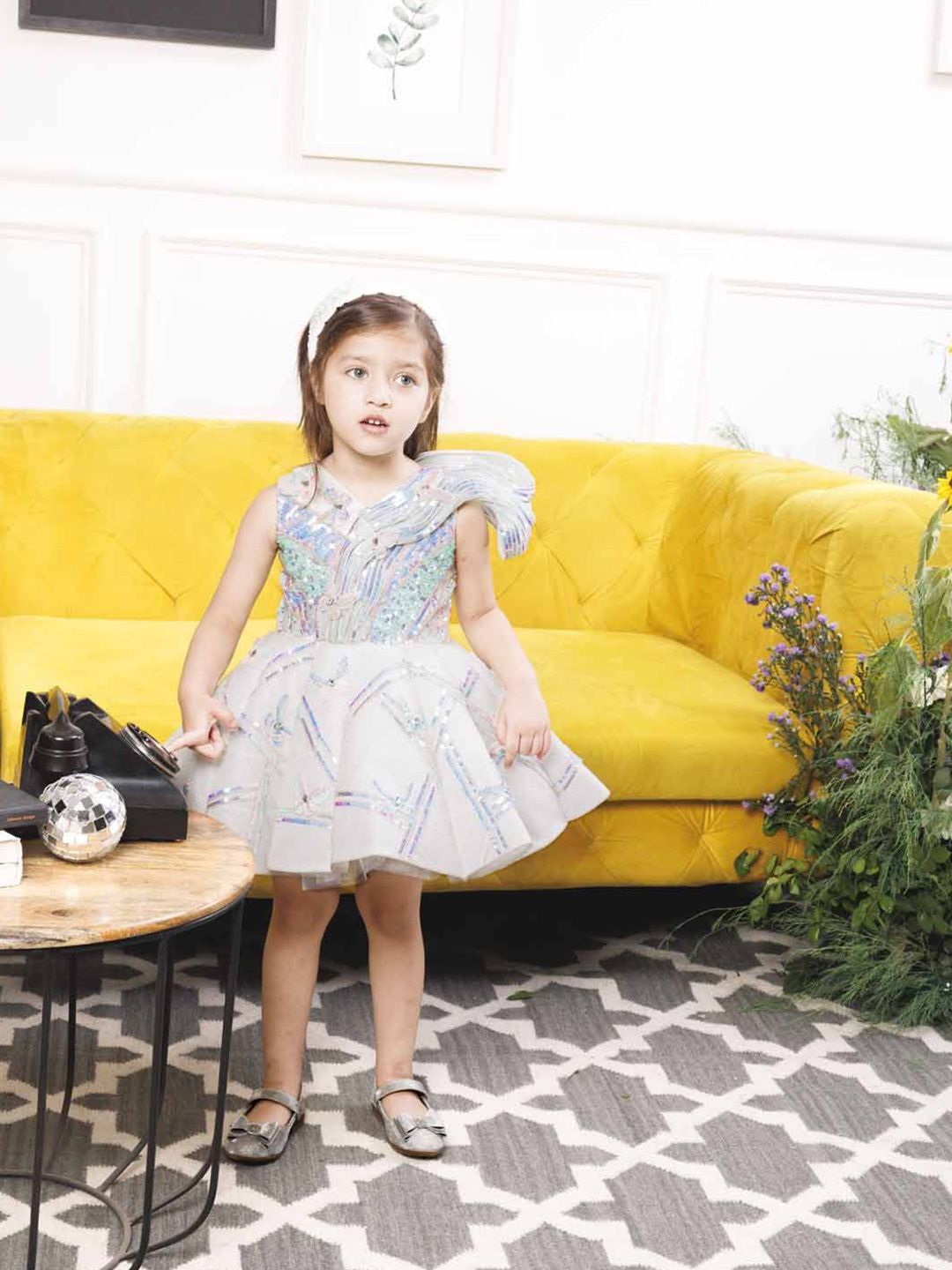 The Lush Affair Girls Embellished Net Fit and Flare Dress-image-12