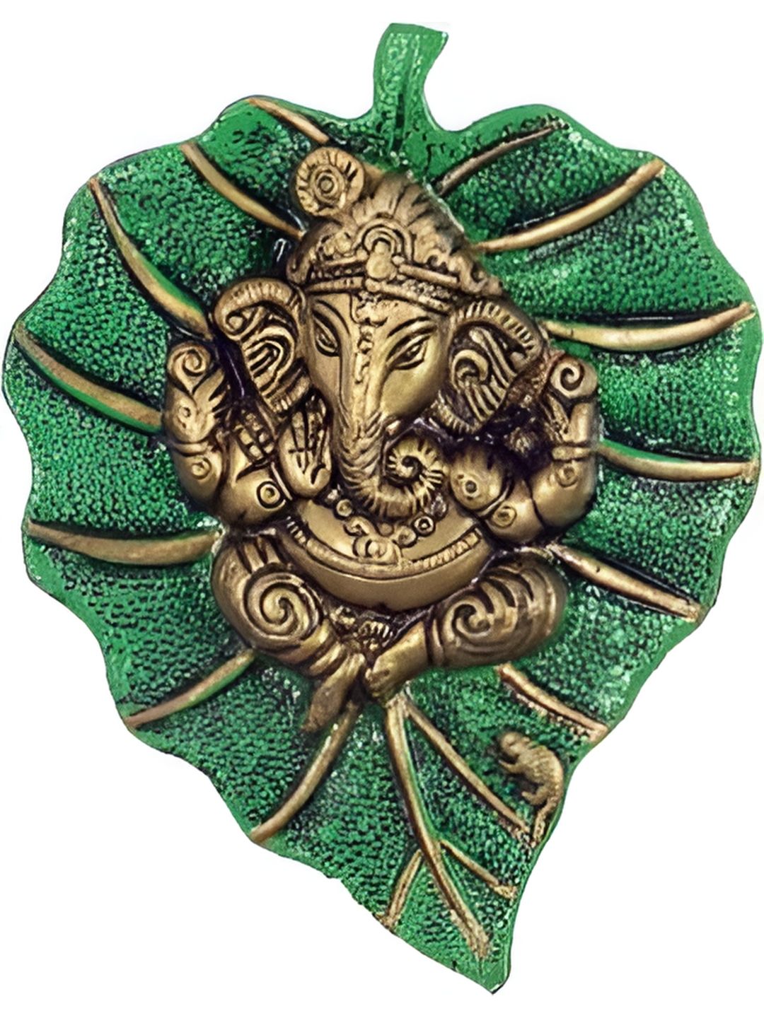Aura Green & Gold-Toned Lord Ganesh Showpiece-picture-20