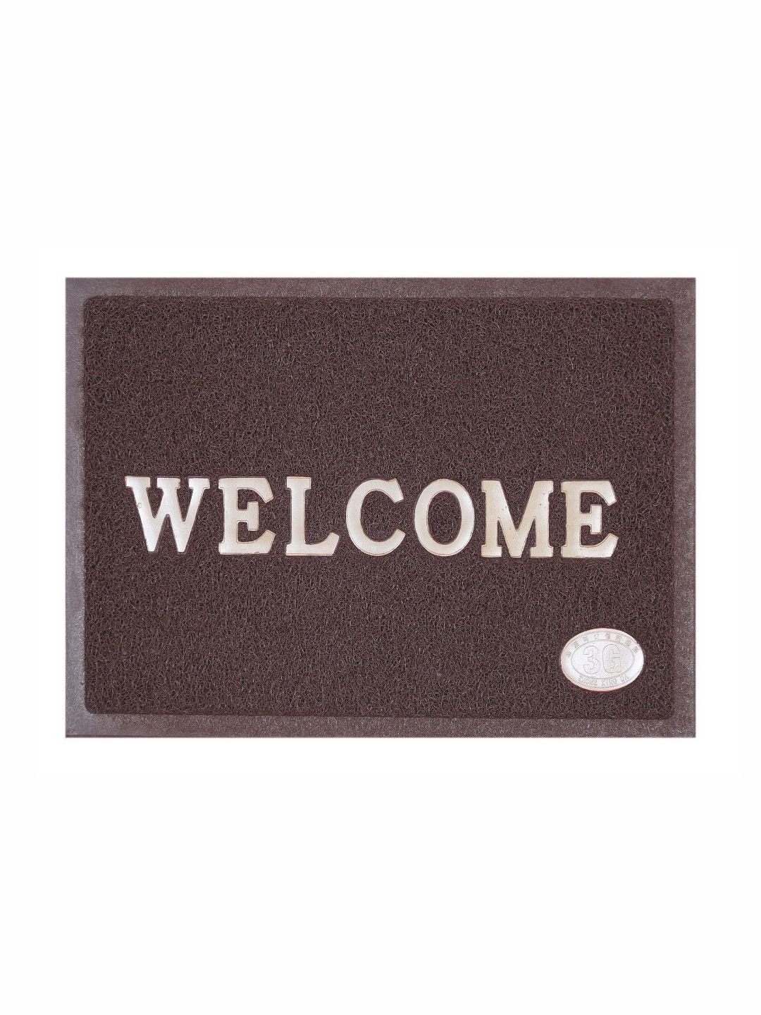 AAZEEM Brown & Beige Textured Anti-Skid Welcome Doormat-picture-10