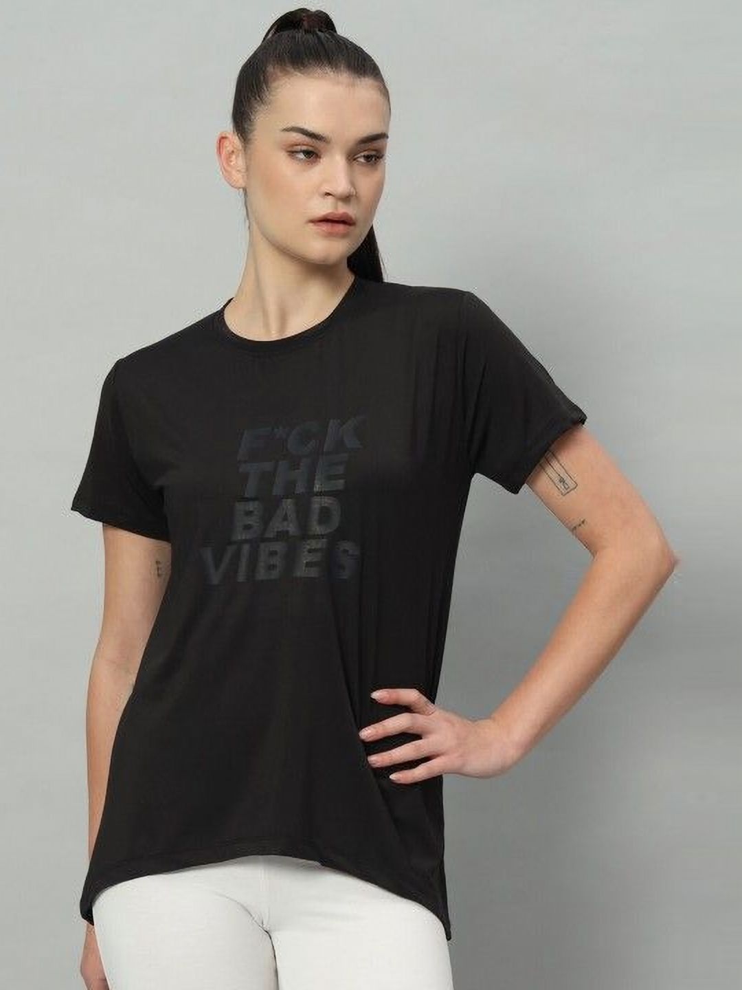 MKH Women Dri-FIT Typography Printed Round Neck T-shirt-picture-33