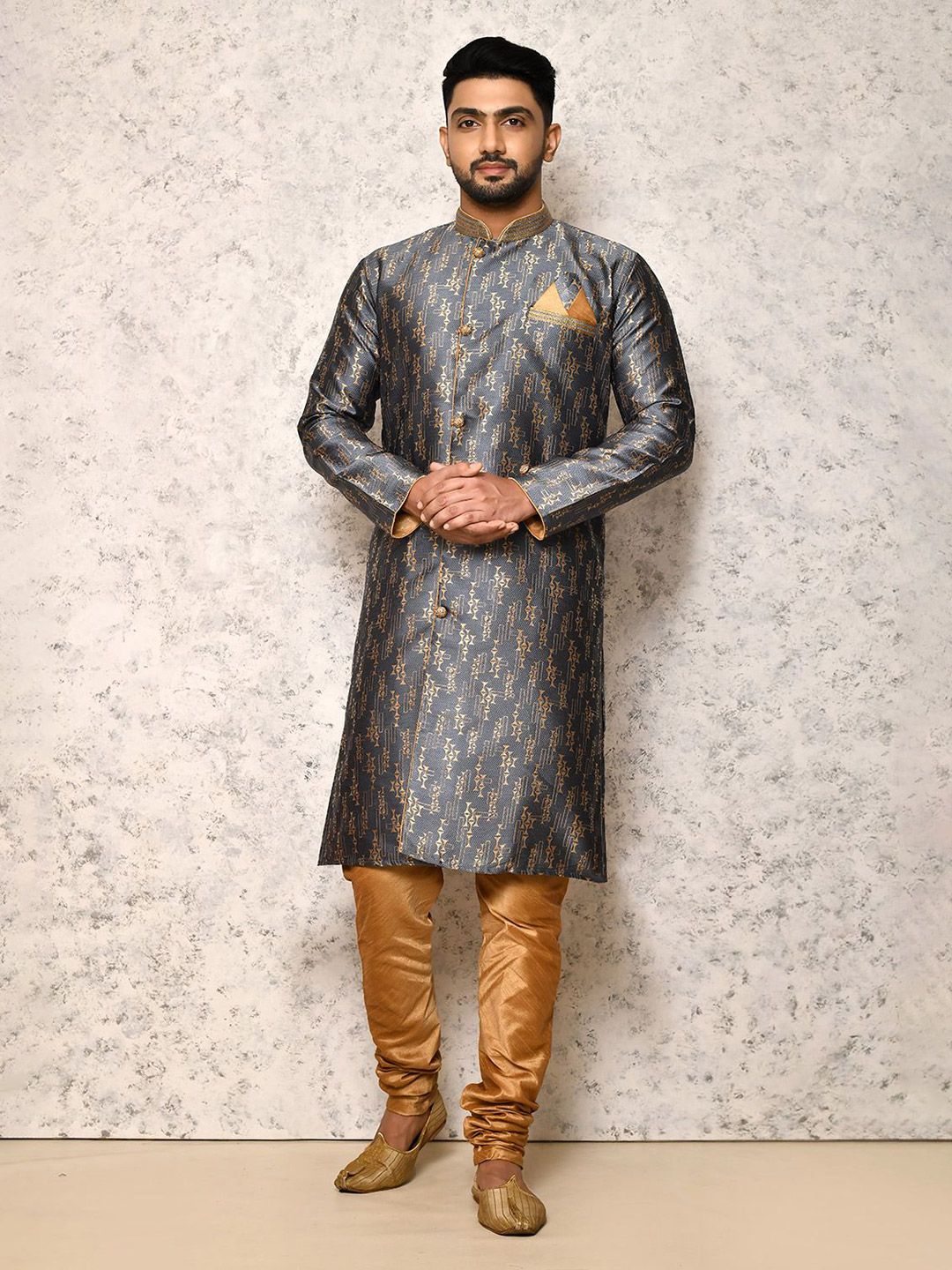RANAK Men Woven Design Festive Straight Kurta-picture-12