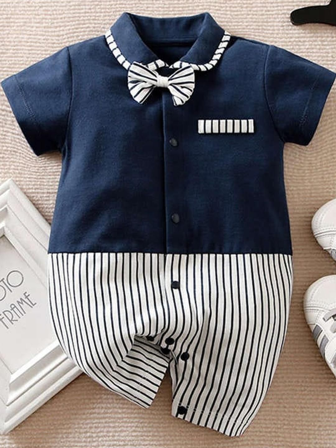 POOJATEX Kids Unisex Colourblocked Rompers-picture-31